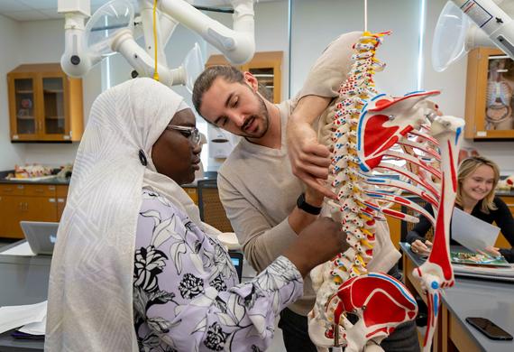 Image of students working in a state-of-the-art laboratory.